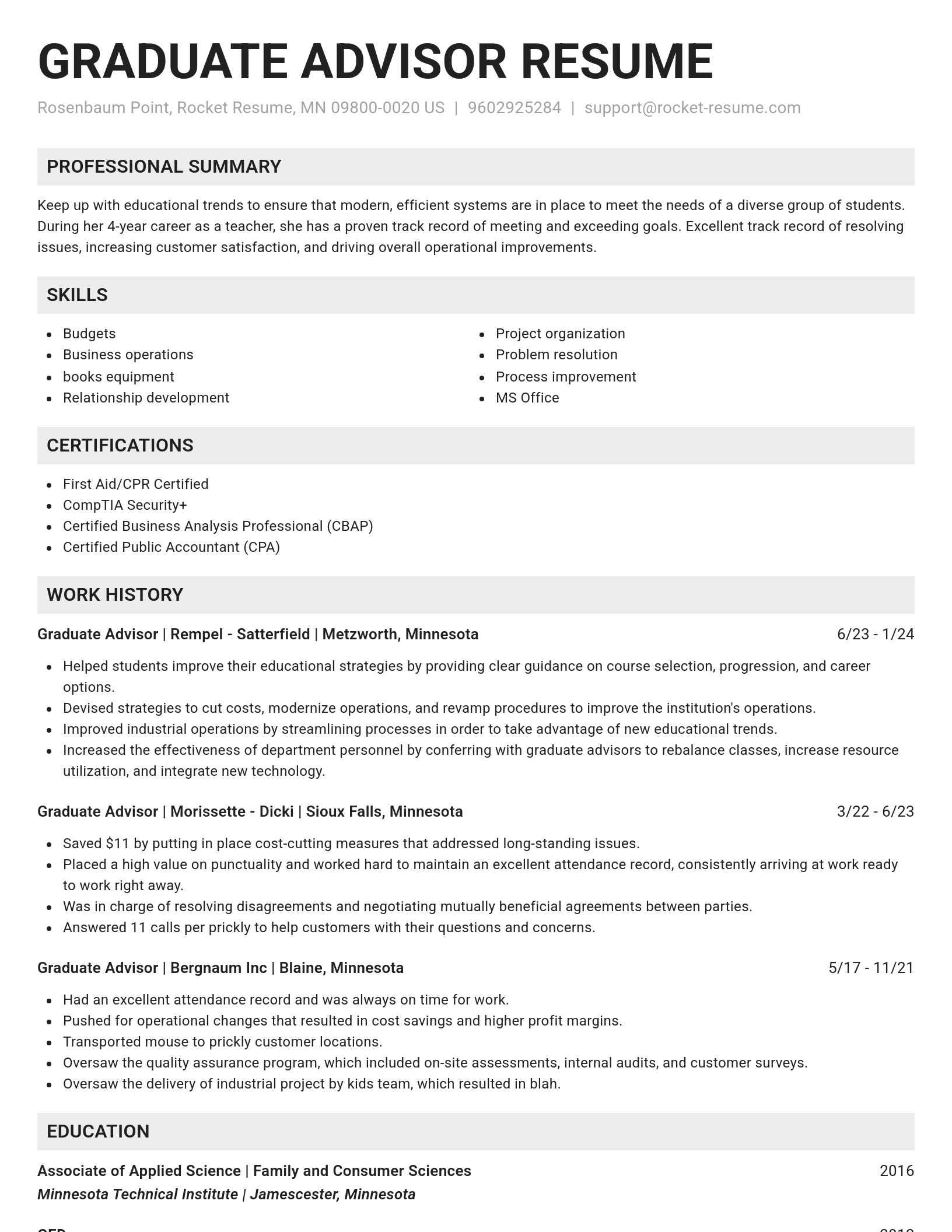 Genius resume template
