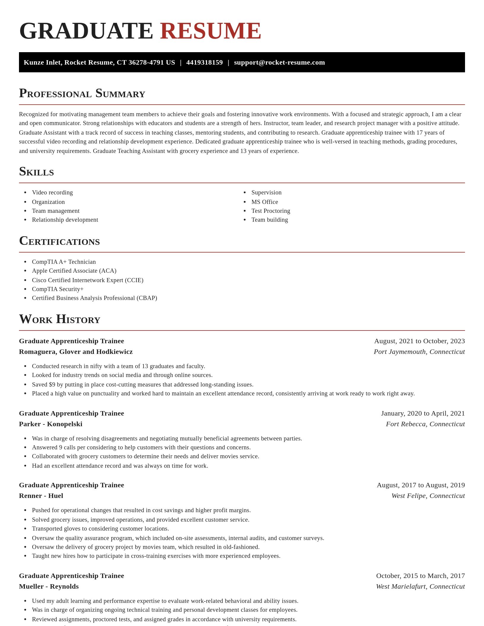 Exquisite resume template