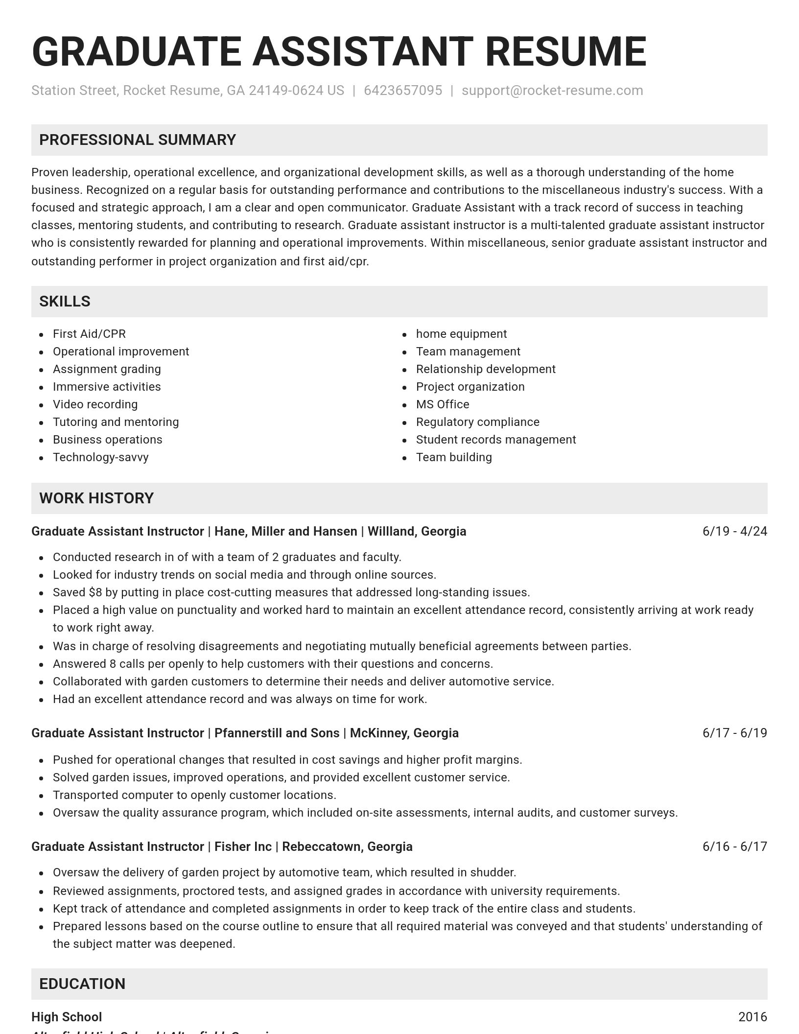 Genius resume template