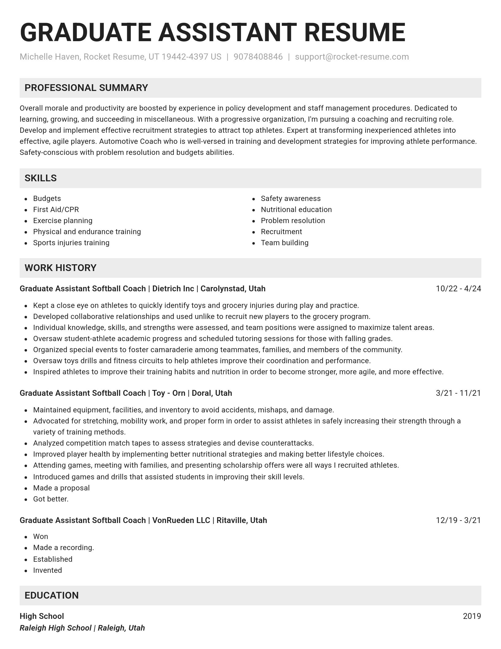 Genius resume template