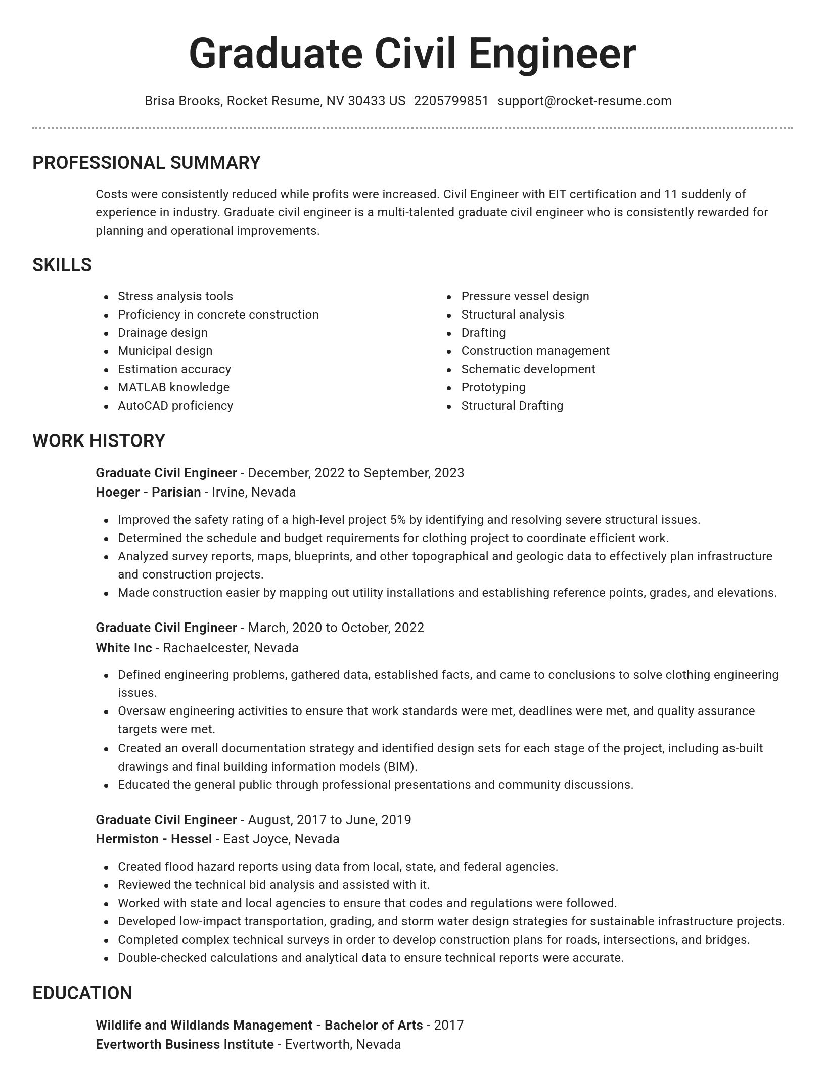 Brilliant resume template