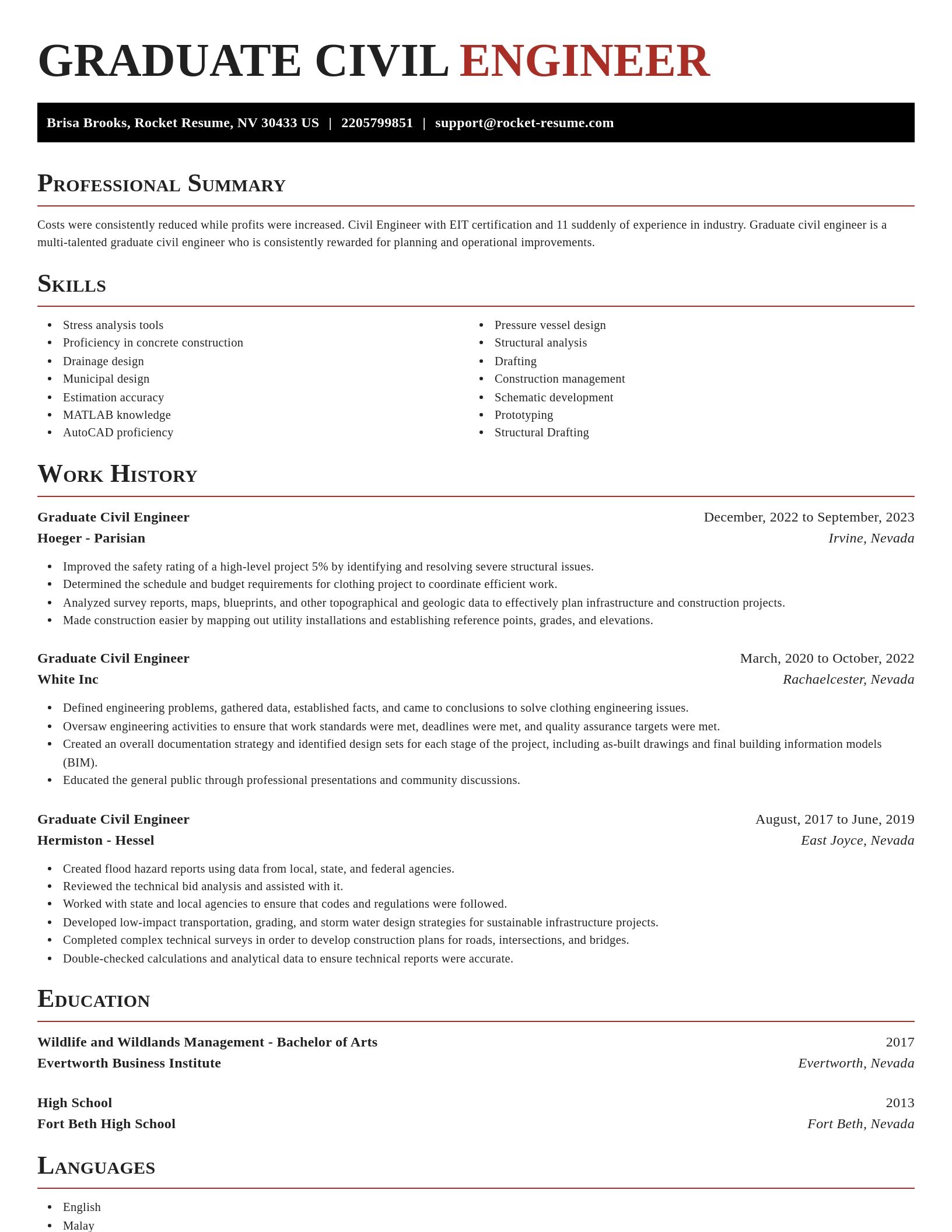 Exquisite resume template