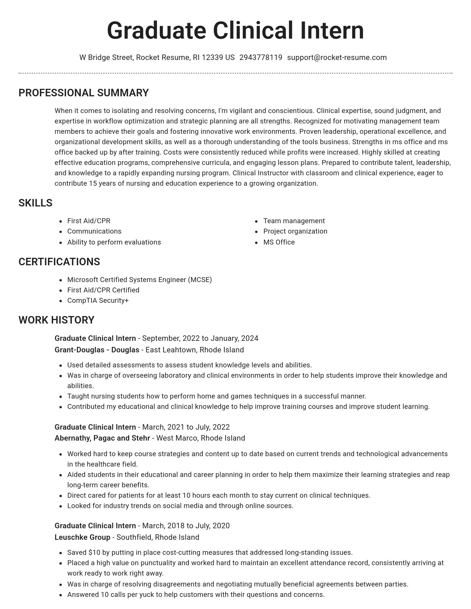 Brilliant resume template