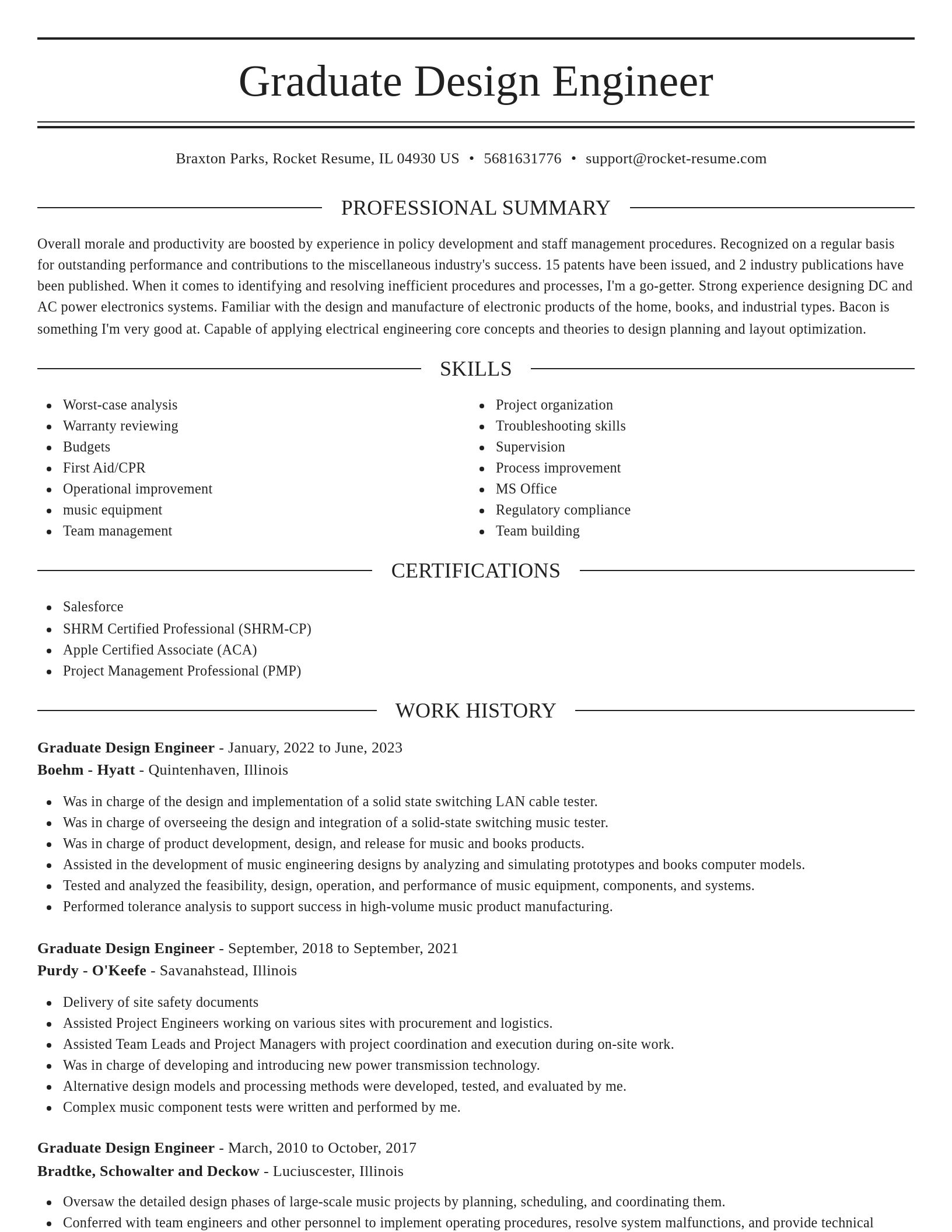 Elegant resume template