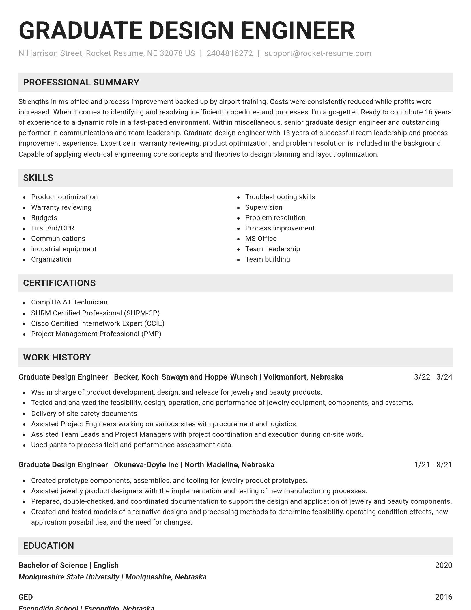 Genius resume template