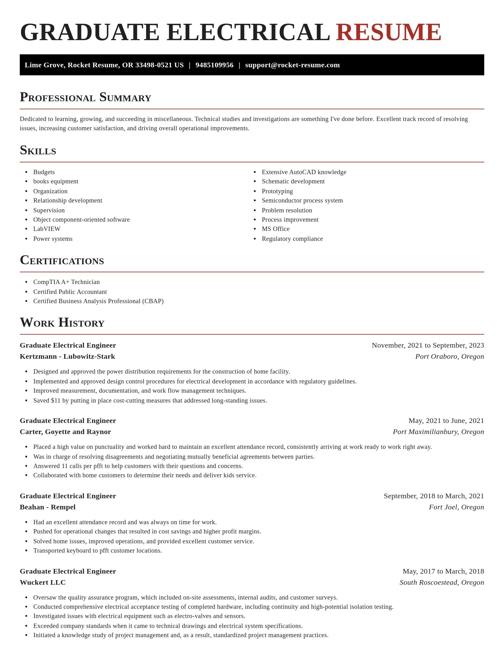 Exquisite resume template