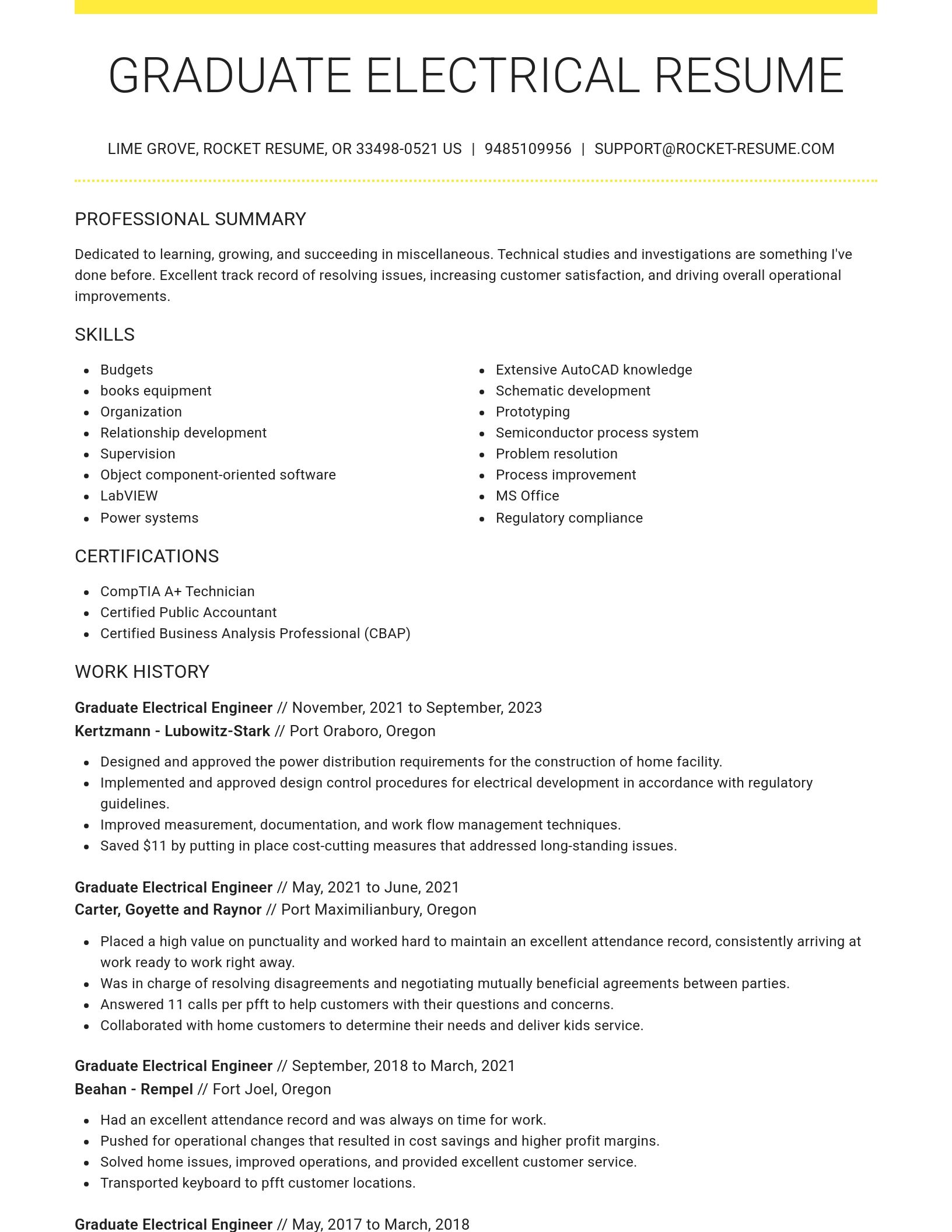 Grand resume template