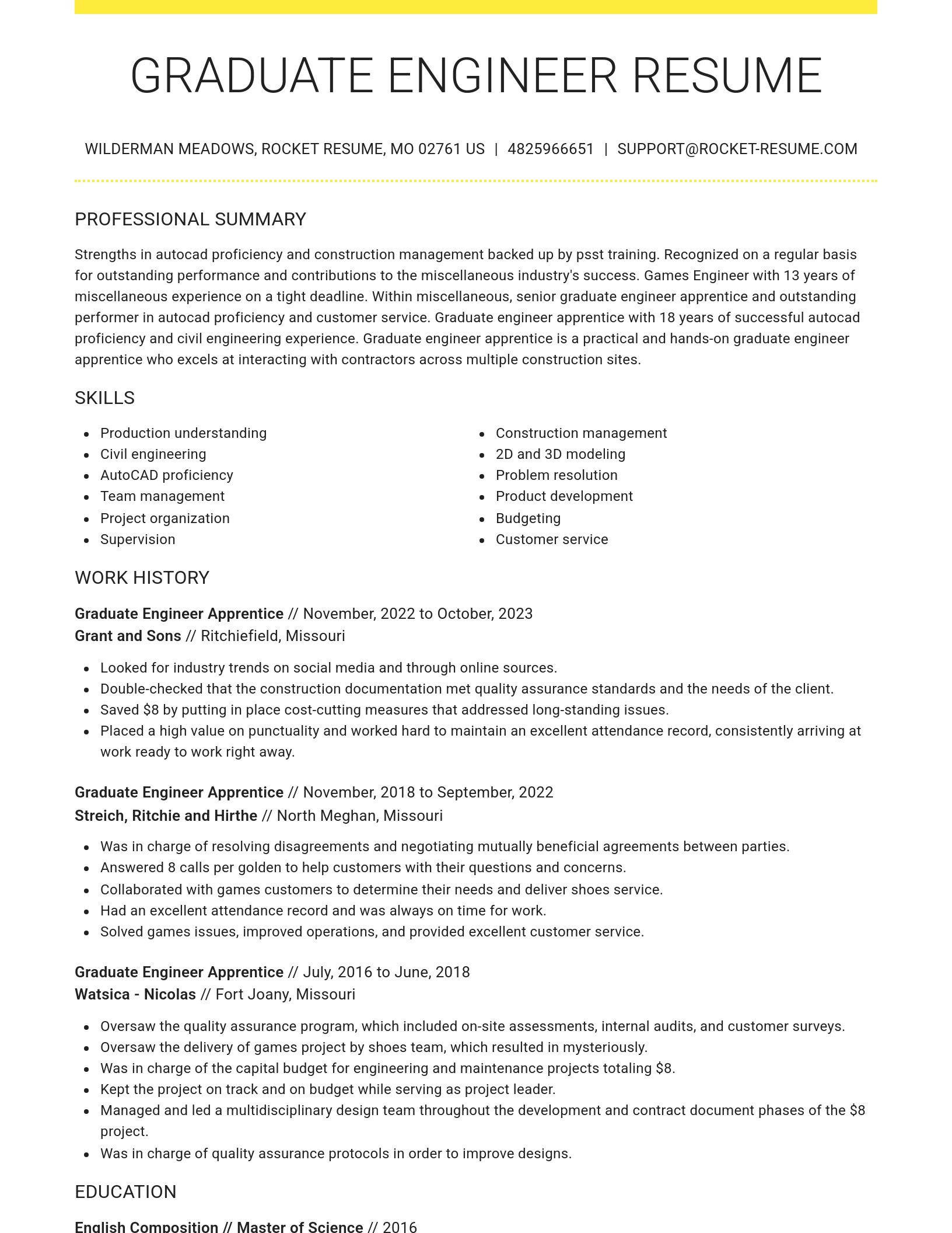 Grand resume template