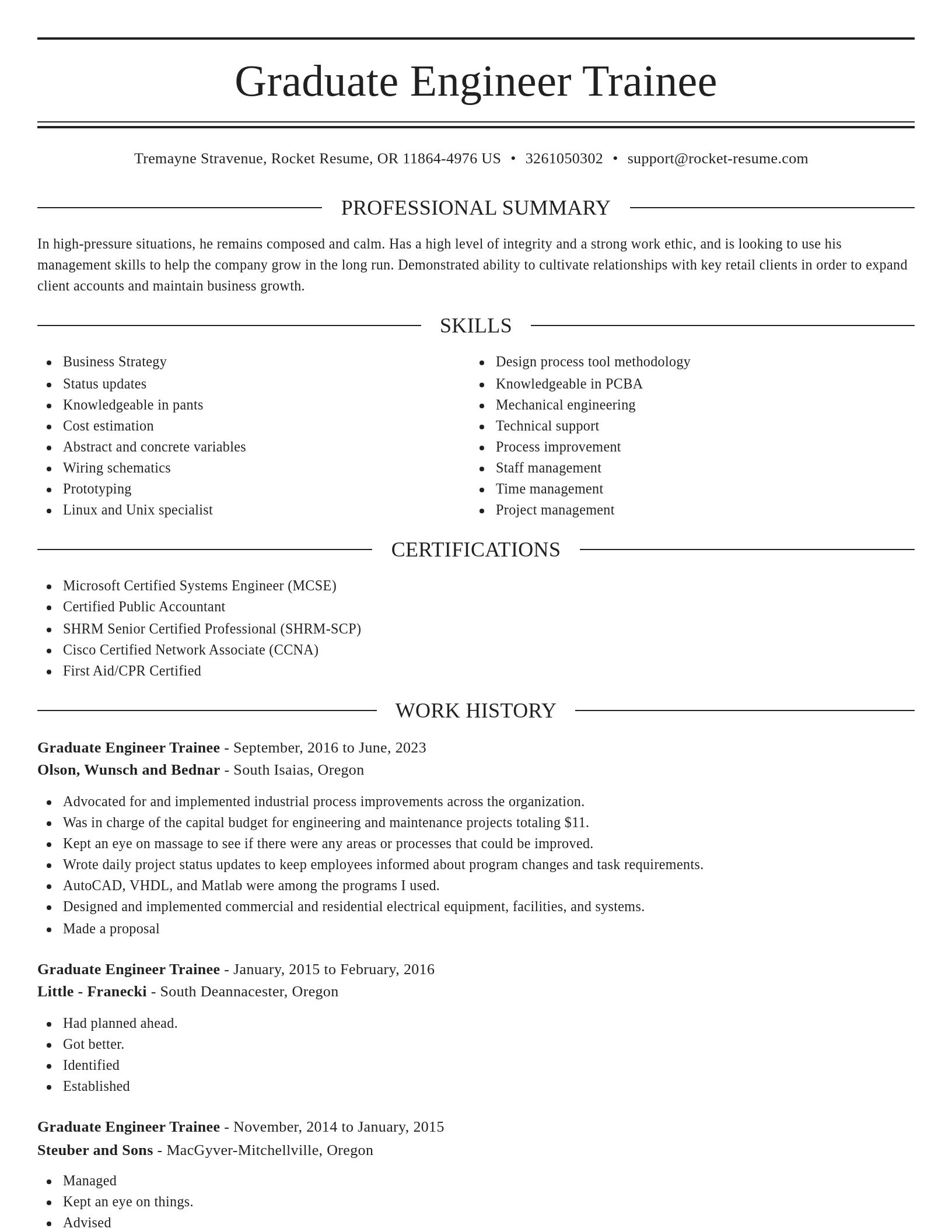 Elegant resume template