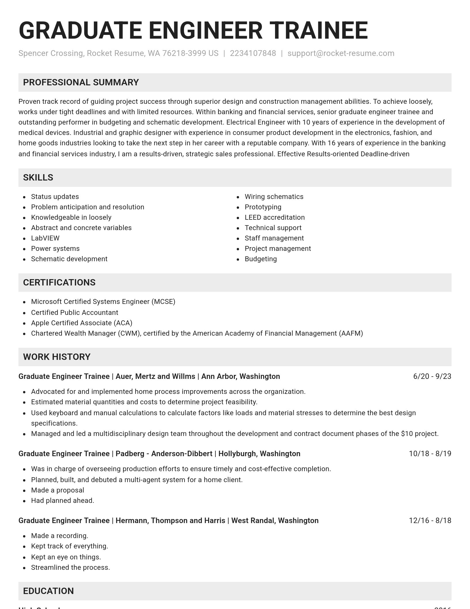 Genius resume template