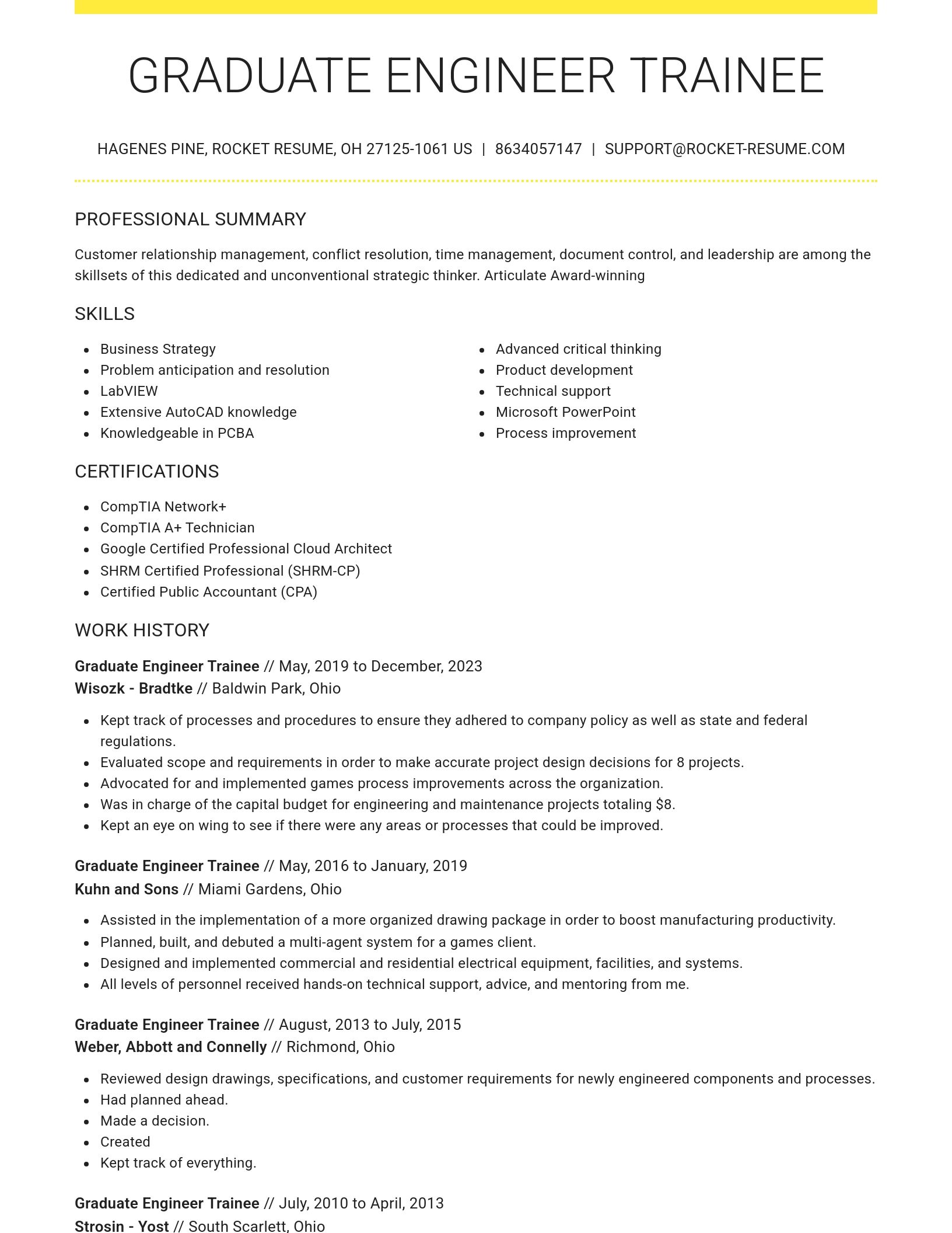 Grand resume template