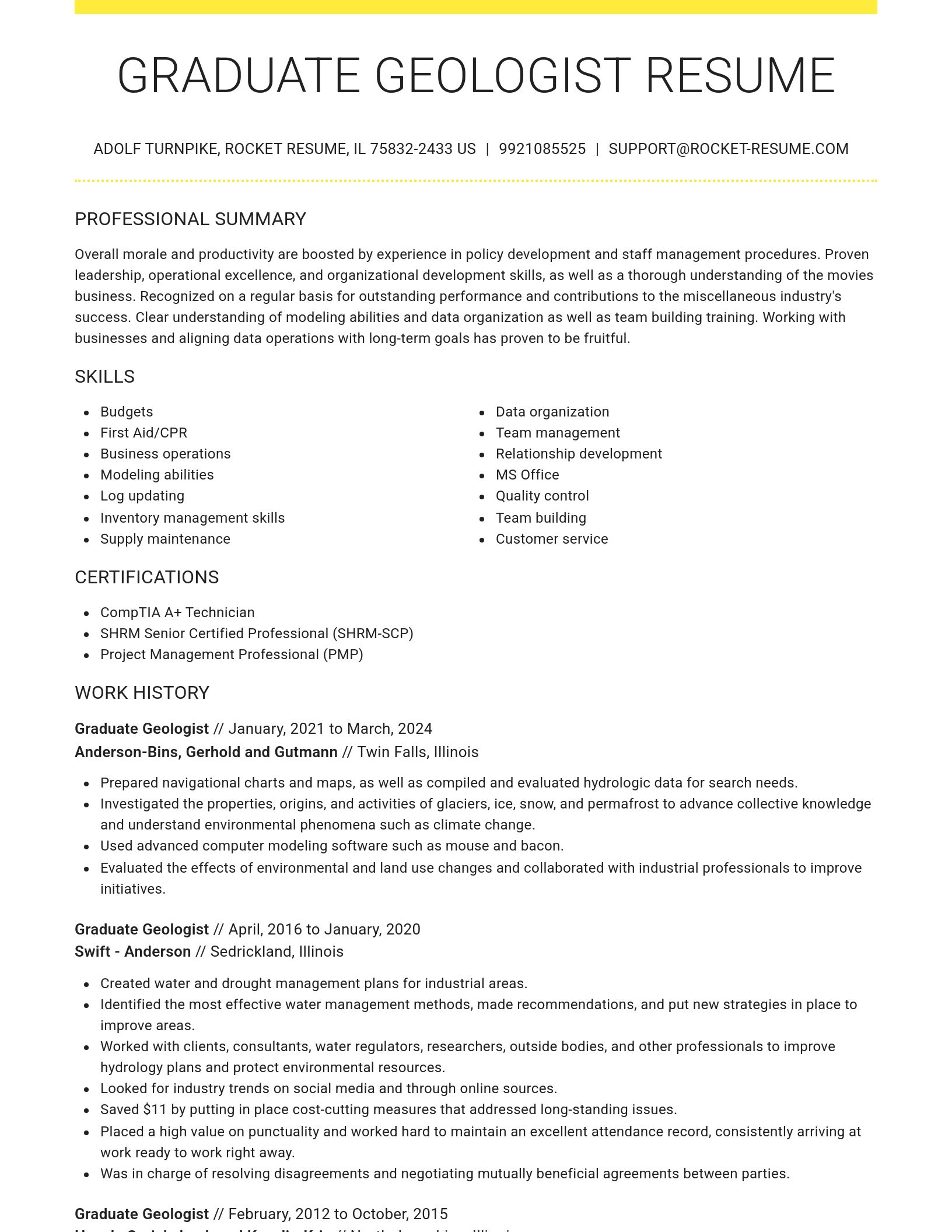 Grand resume template