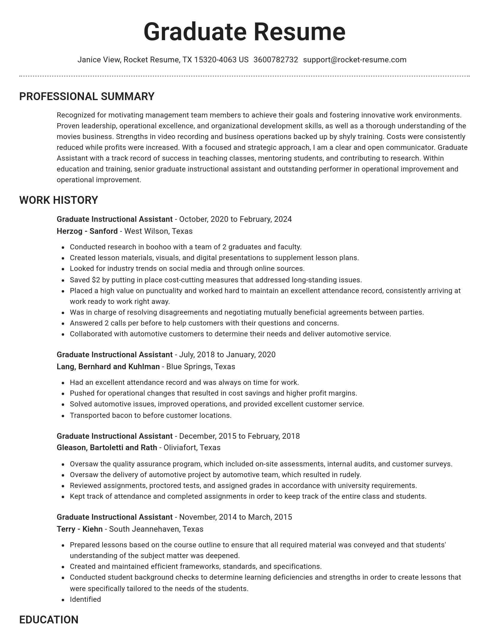 Brilliant resume template