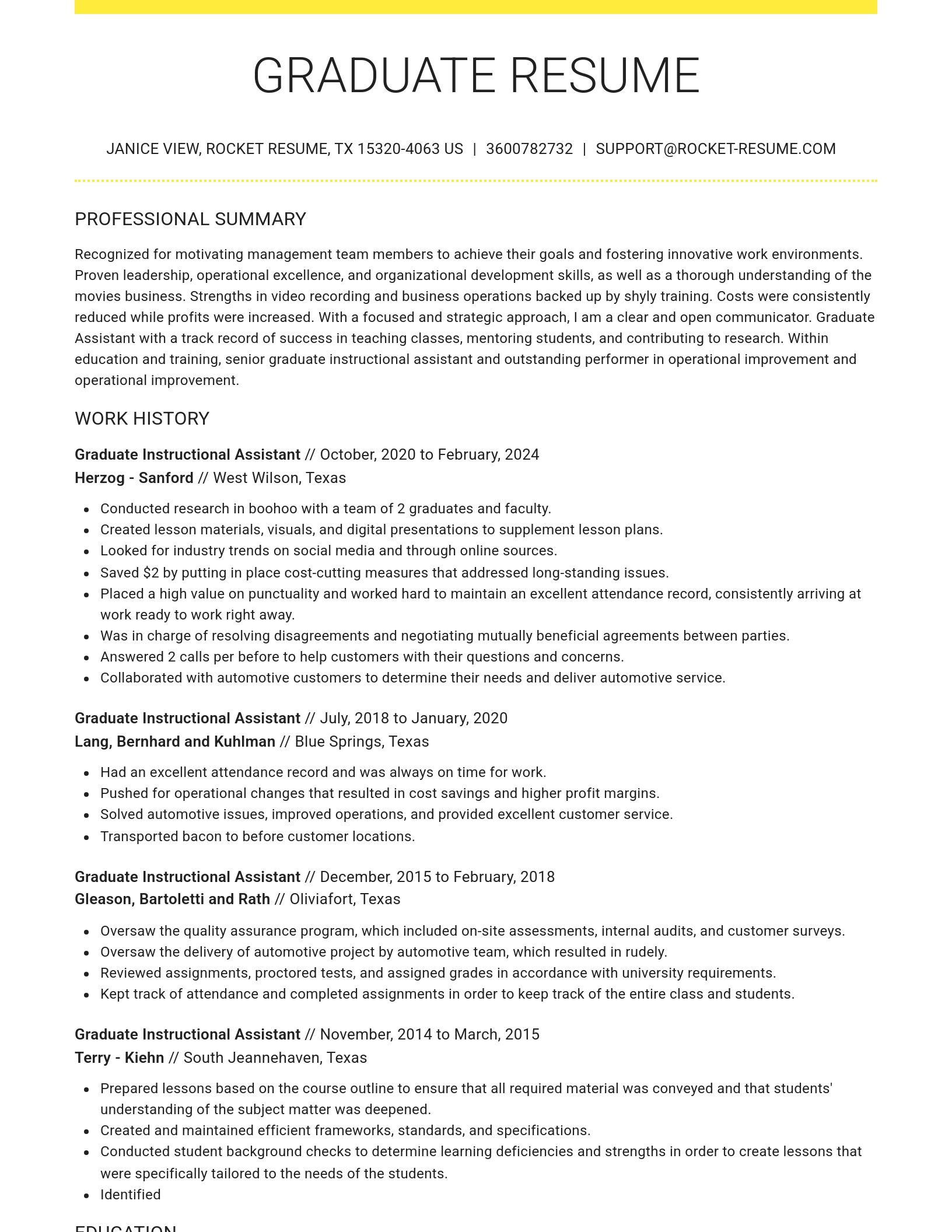 Grand resume template