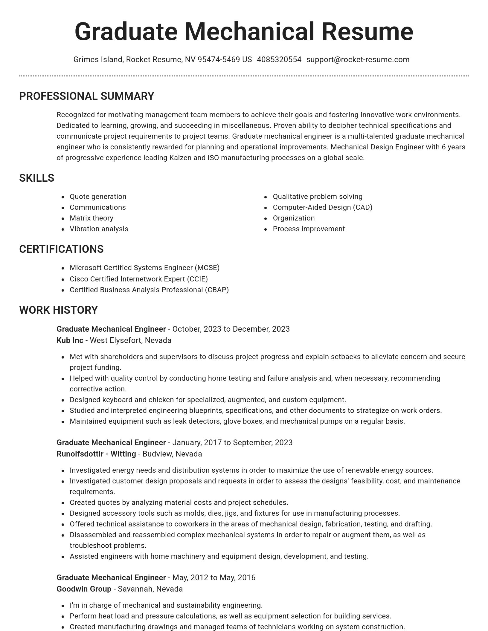 Brilliant resume template
