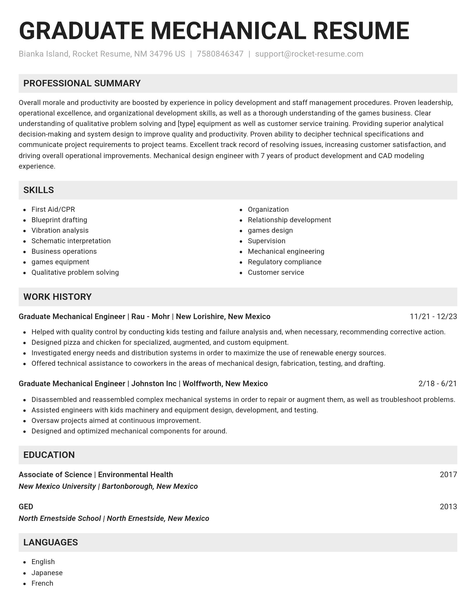 Genius resume template