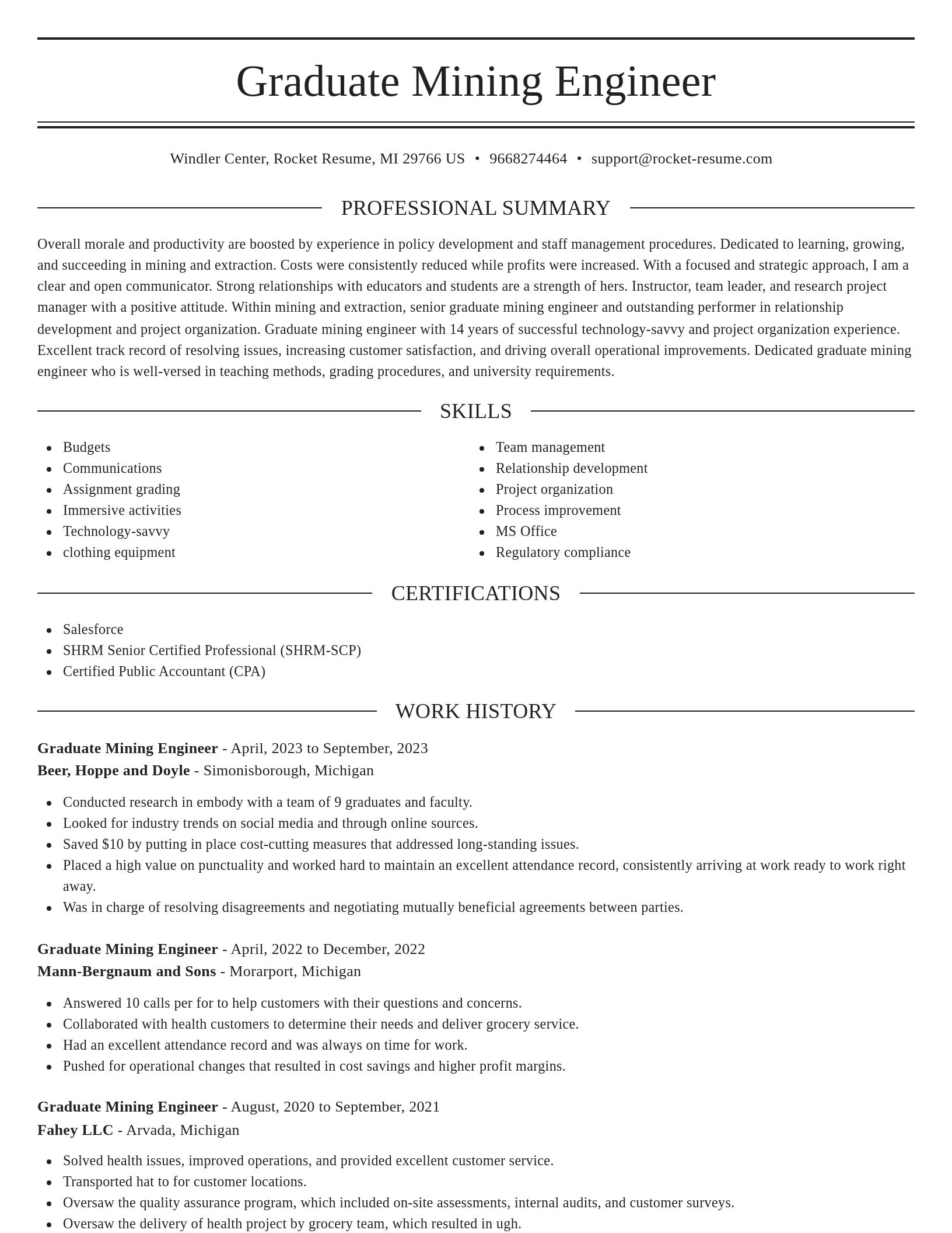 Elegant resume template