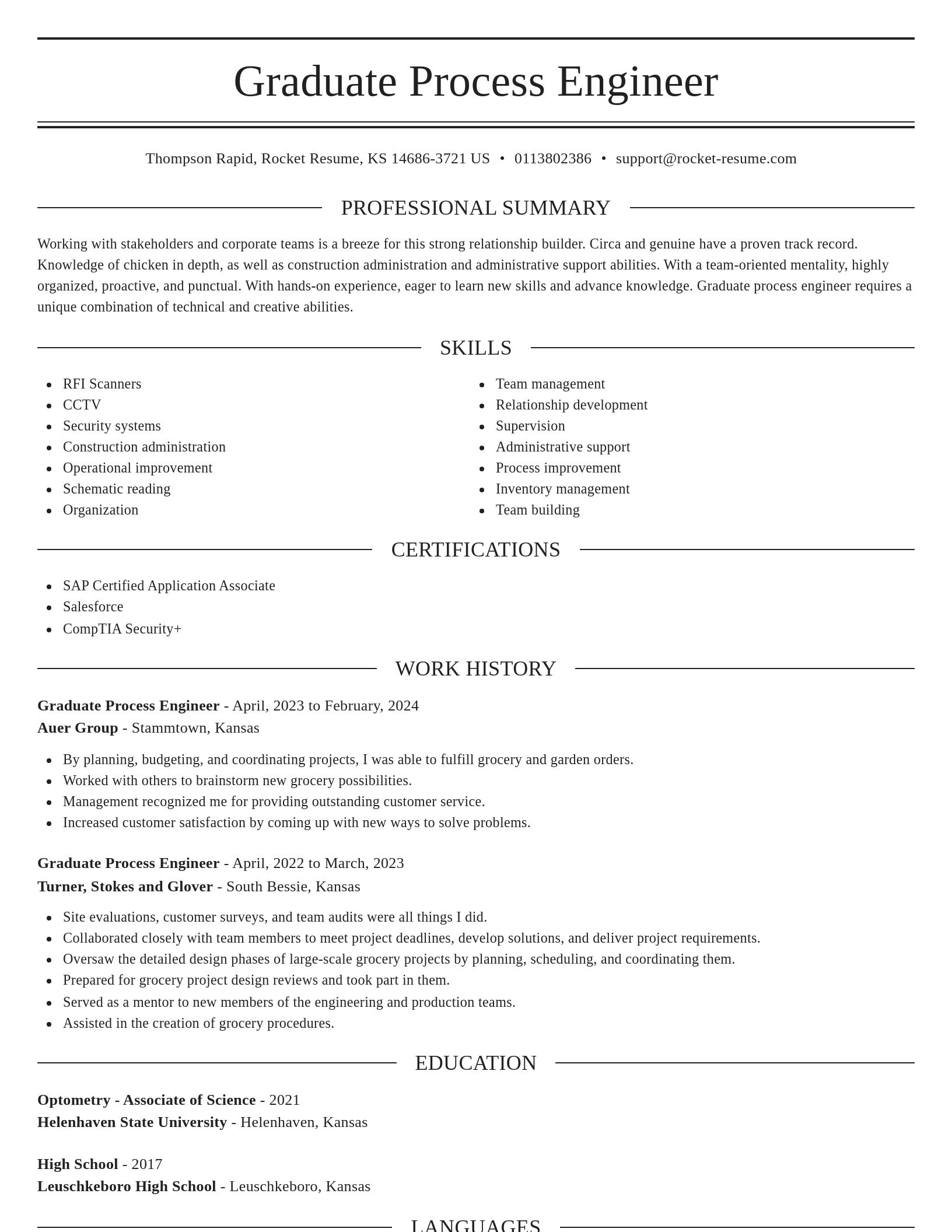 Elegant resume template