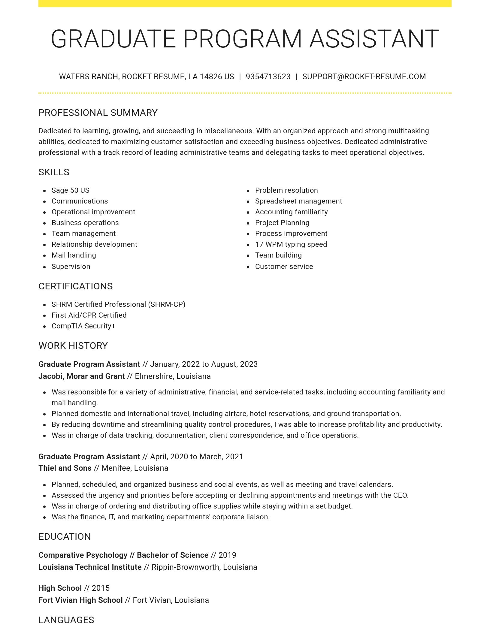Grand resume template