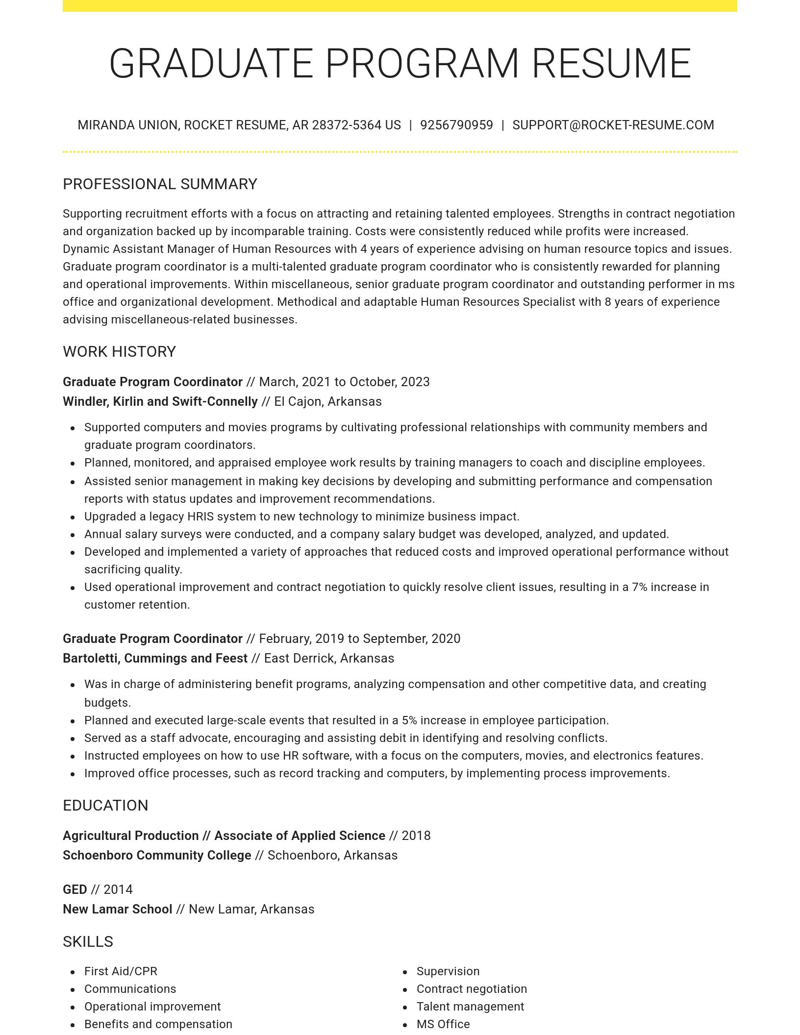 Grand resume template