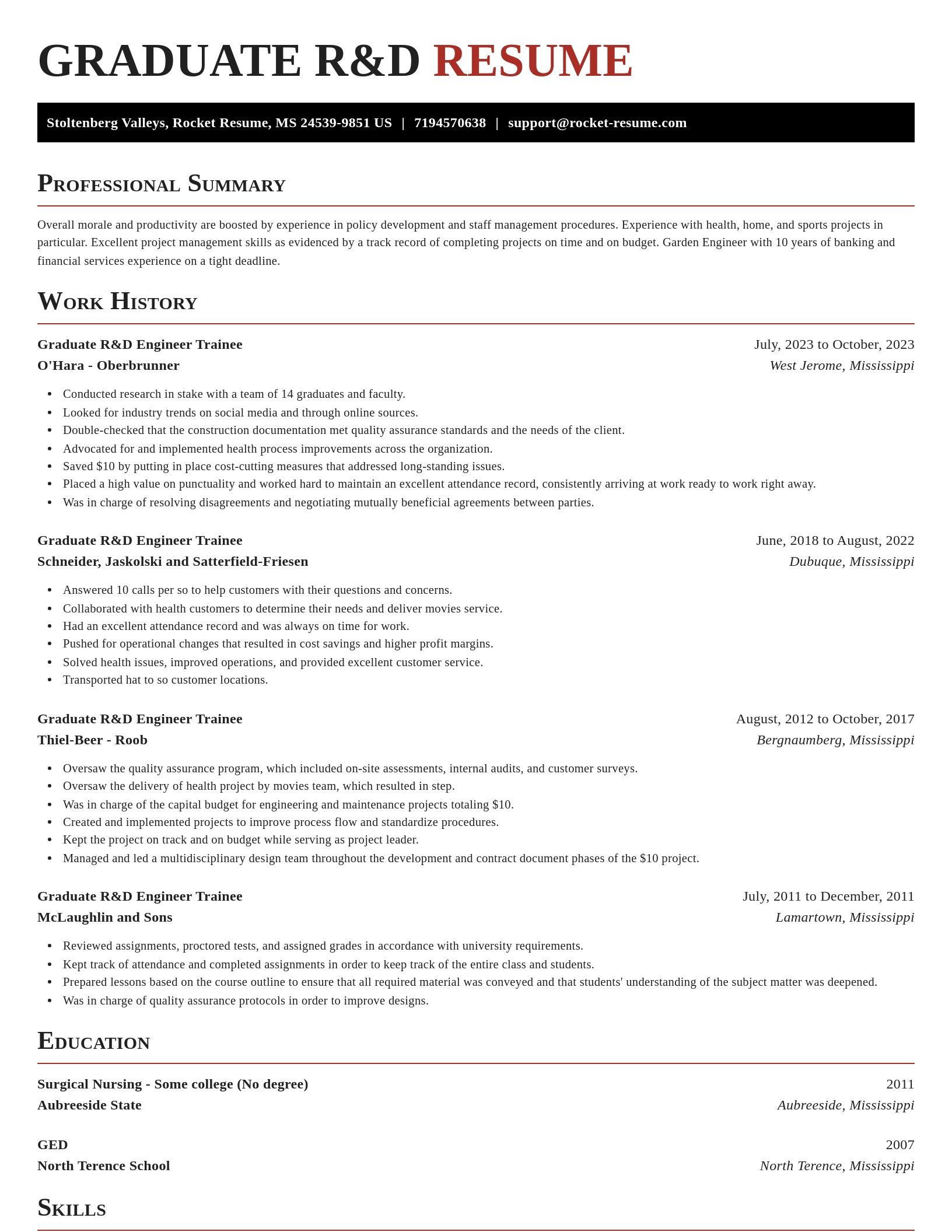 Exquisite resume template