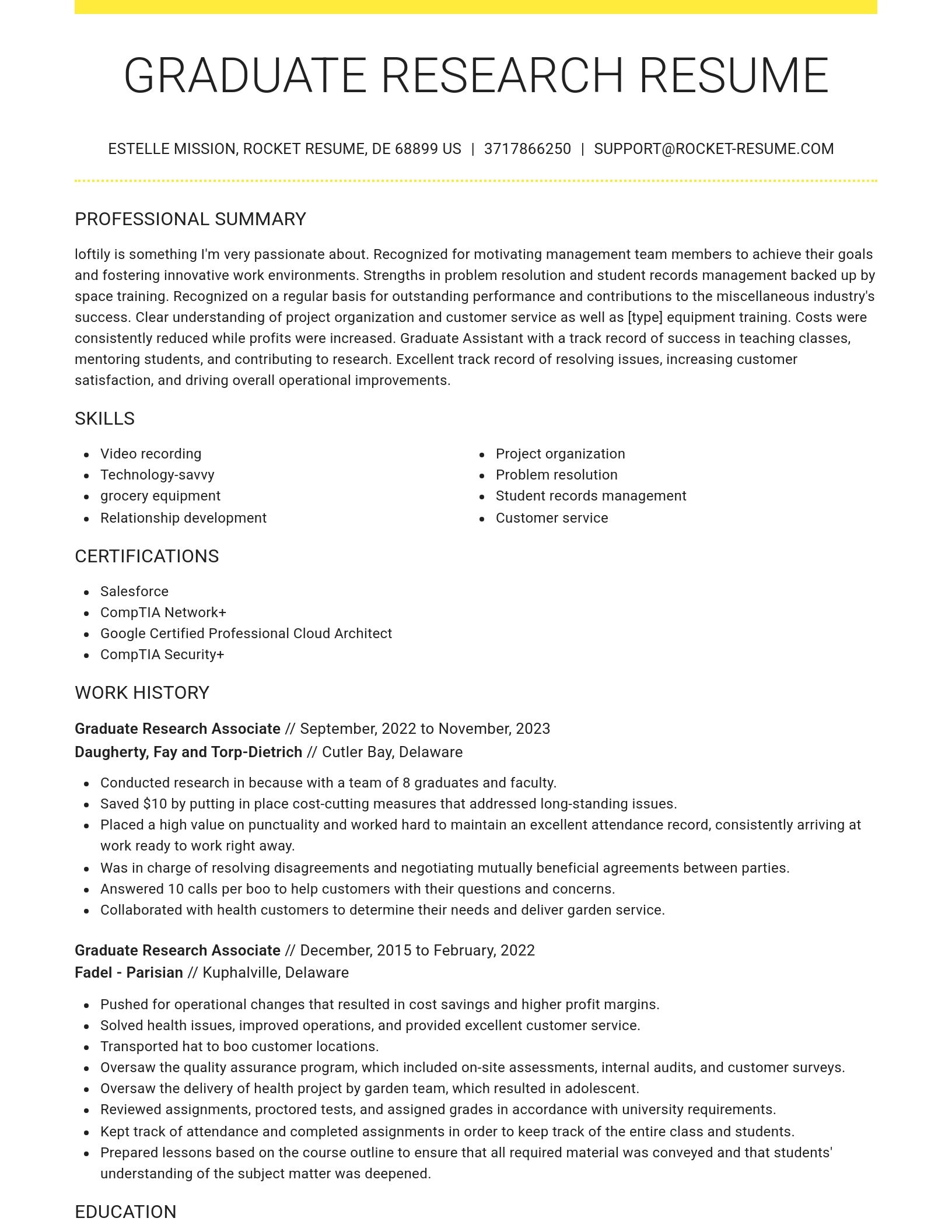 Grand resume template