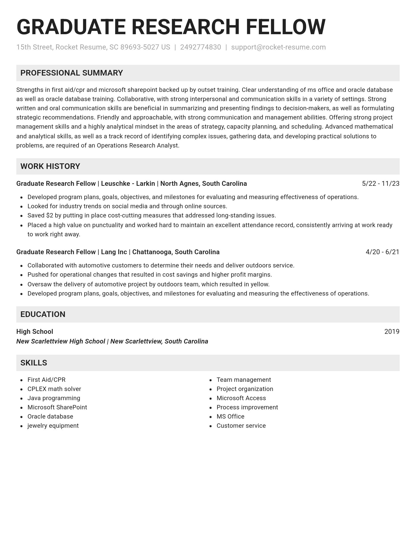 Genius resume template