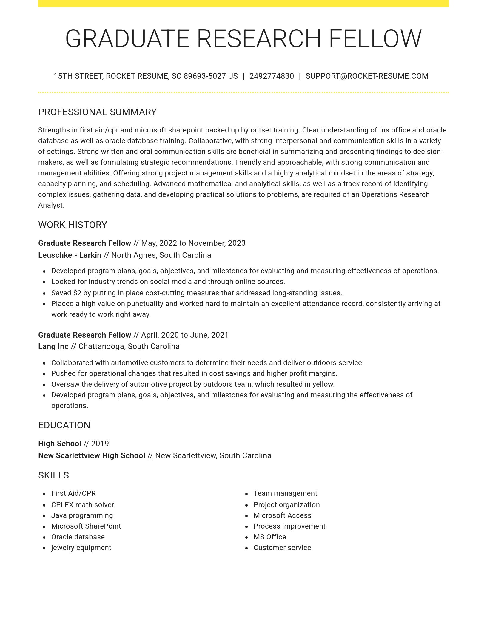 Grand resume template