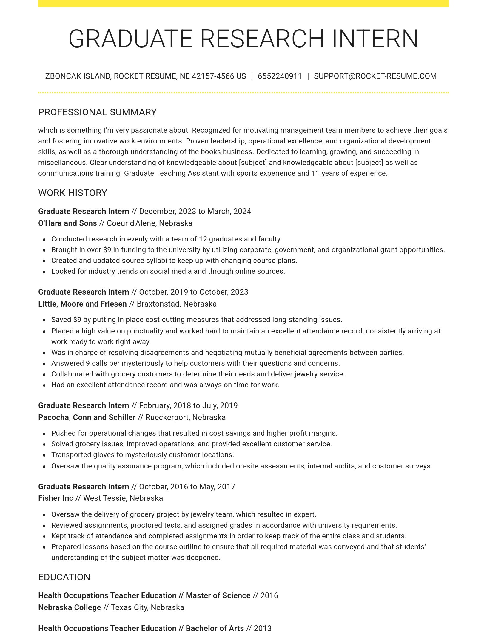 Grand resume template