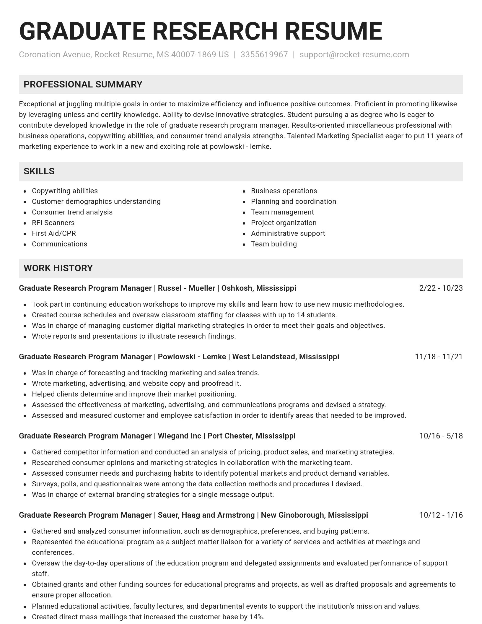 Genius resume template