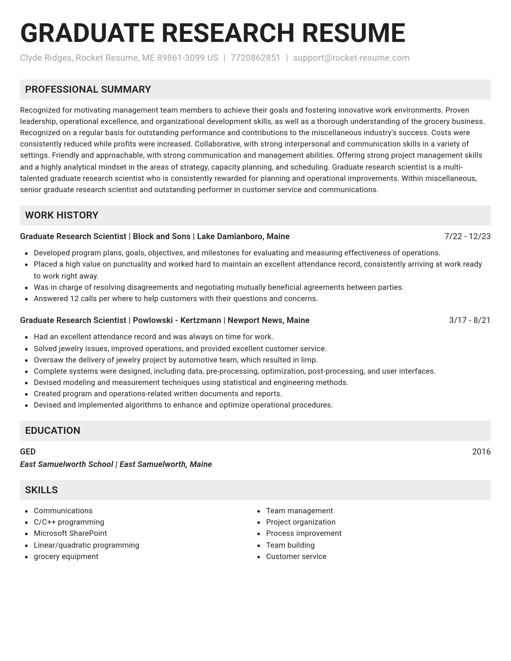 Genius resume template