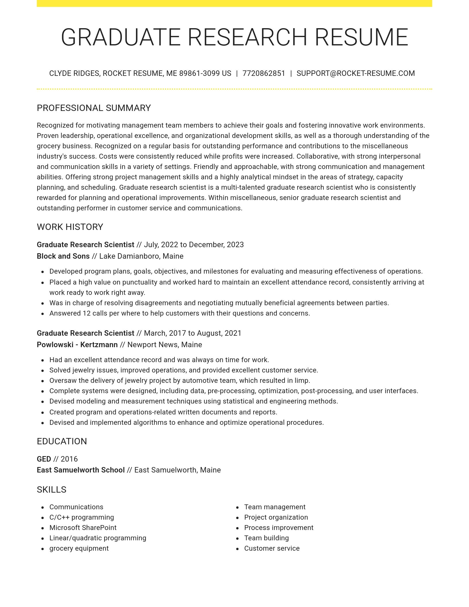 Grand resume template