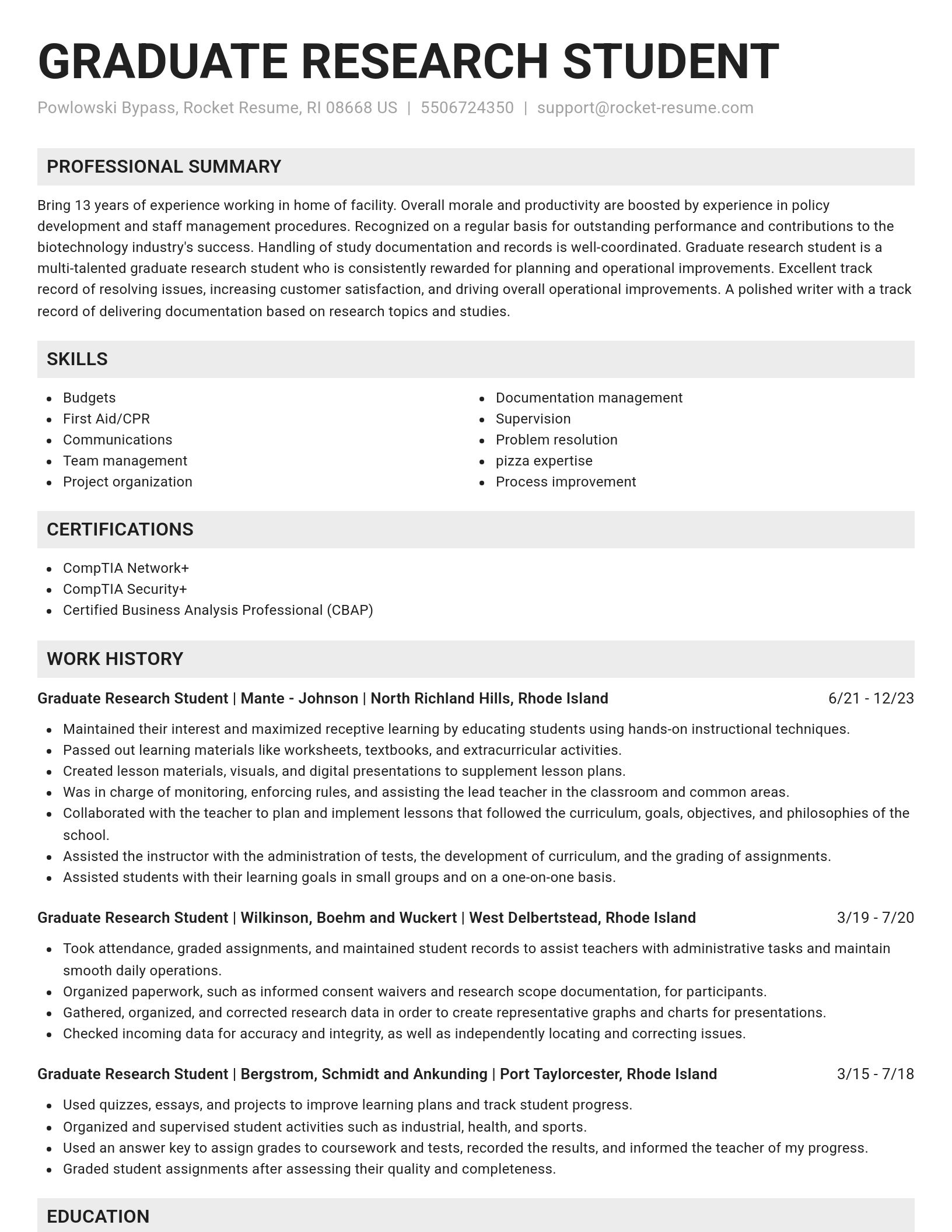 Genius resume template