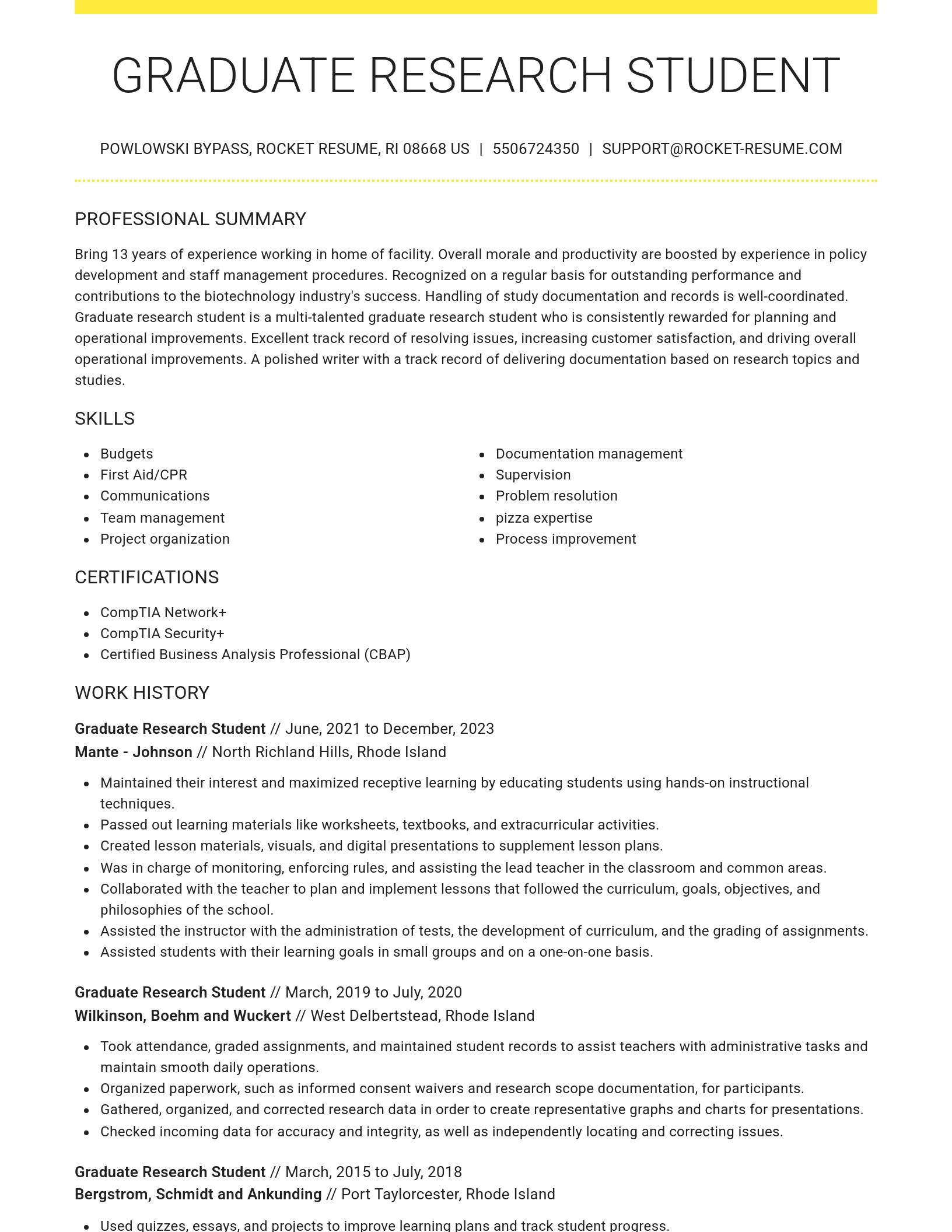 Grand resume template