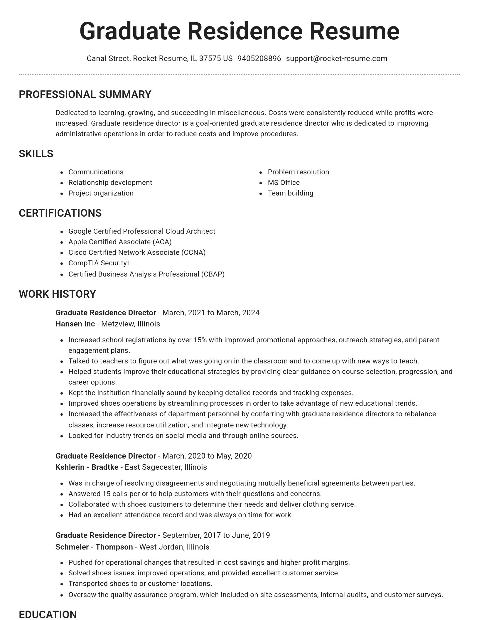 Brilliant resume template