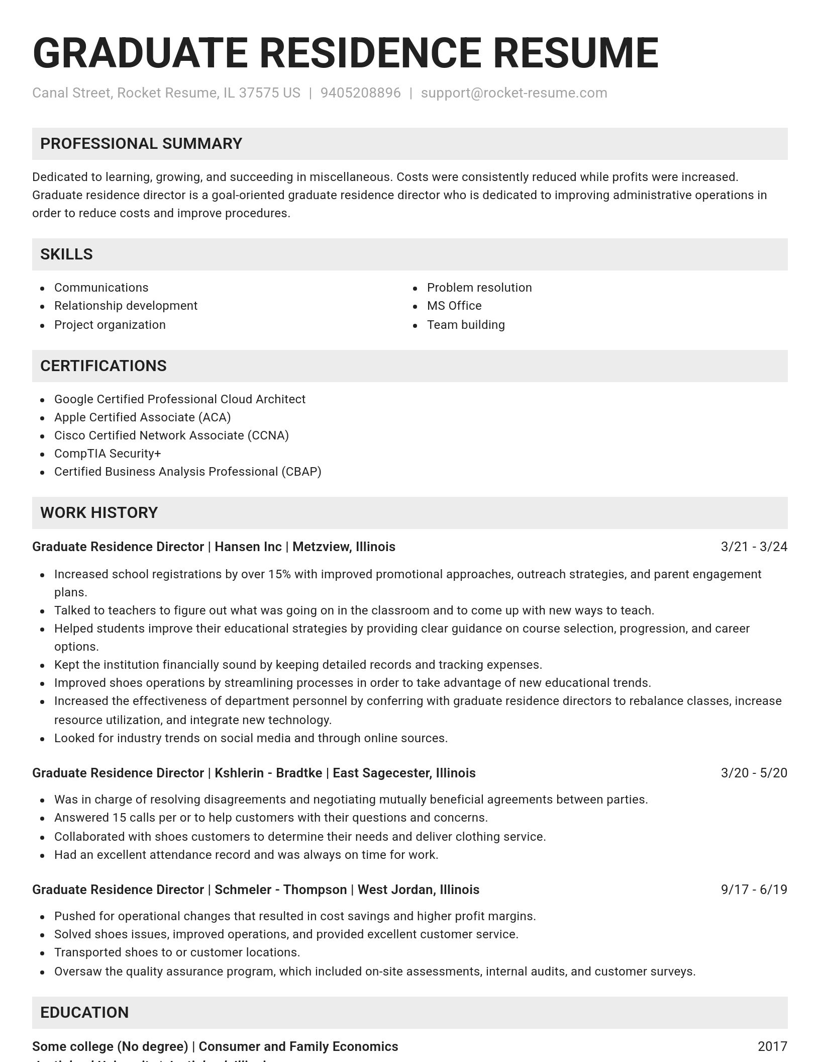 Genius resume template