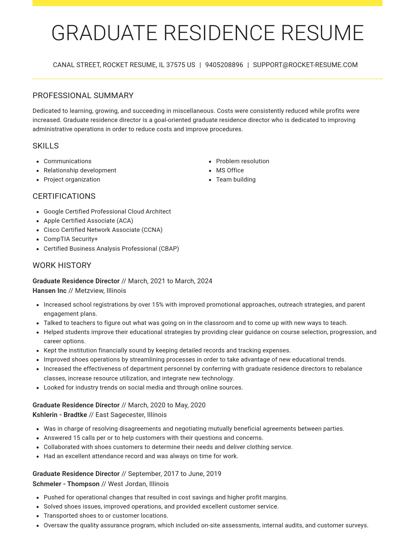 Grand resume template