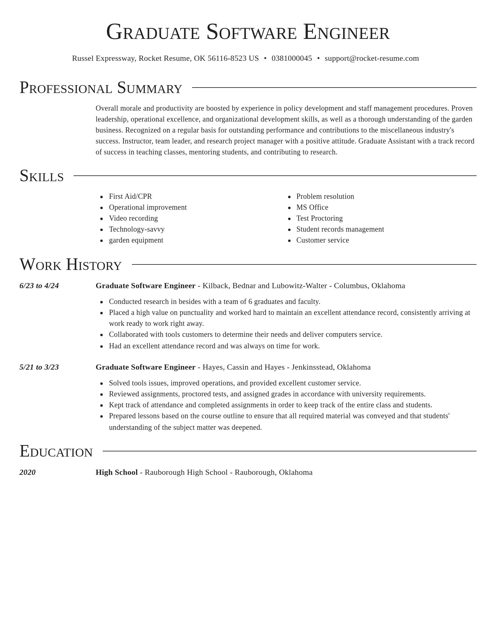Director resume template