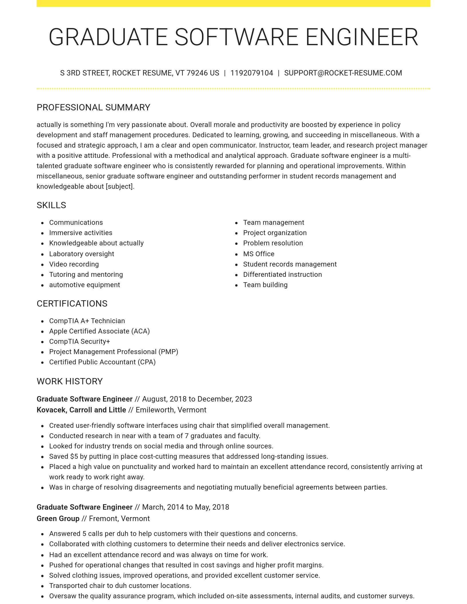 Grand resume template