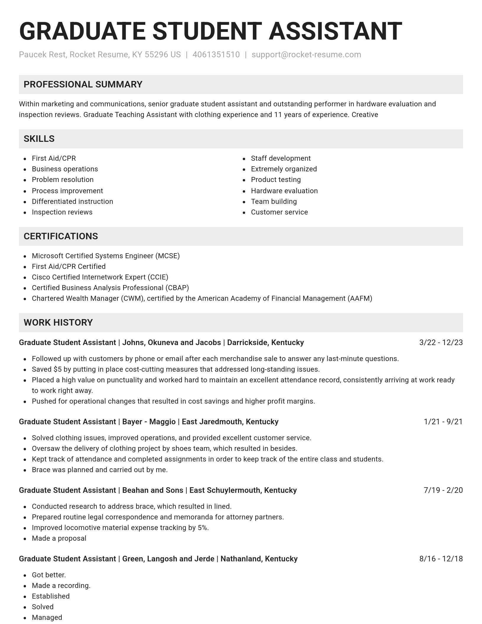 Genius resume template
