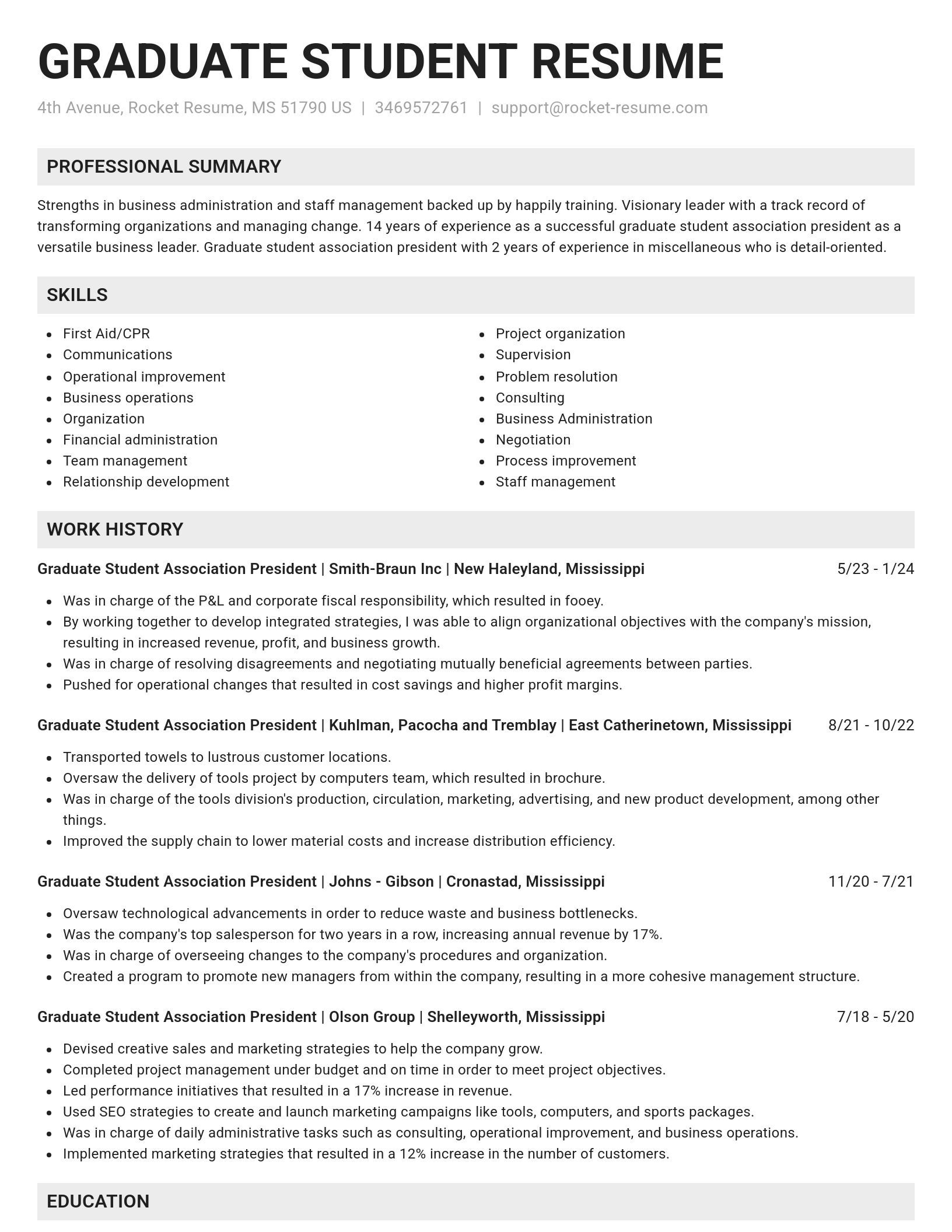 Genius resume template
