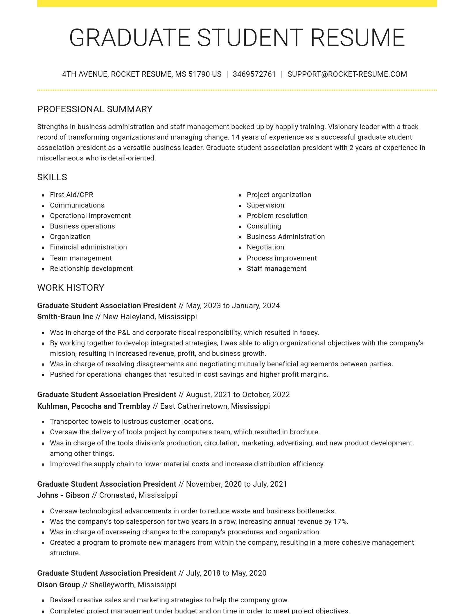 Grand resume template