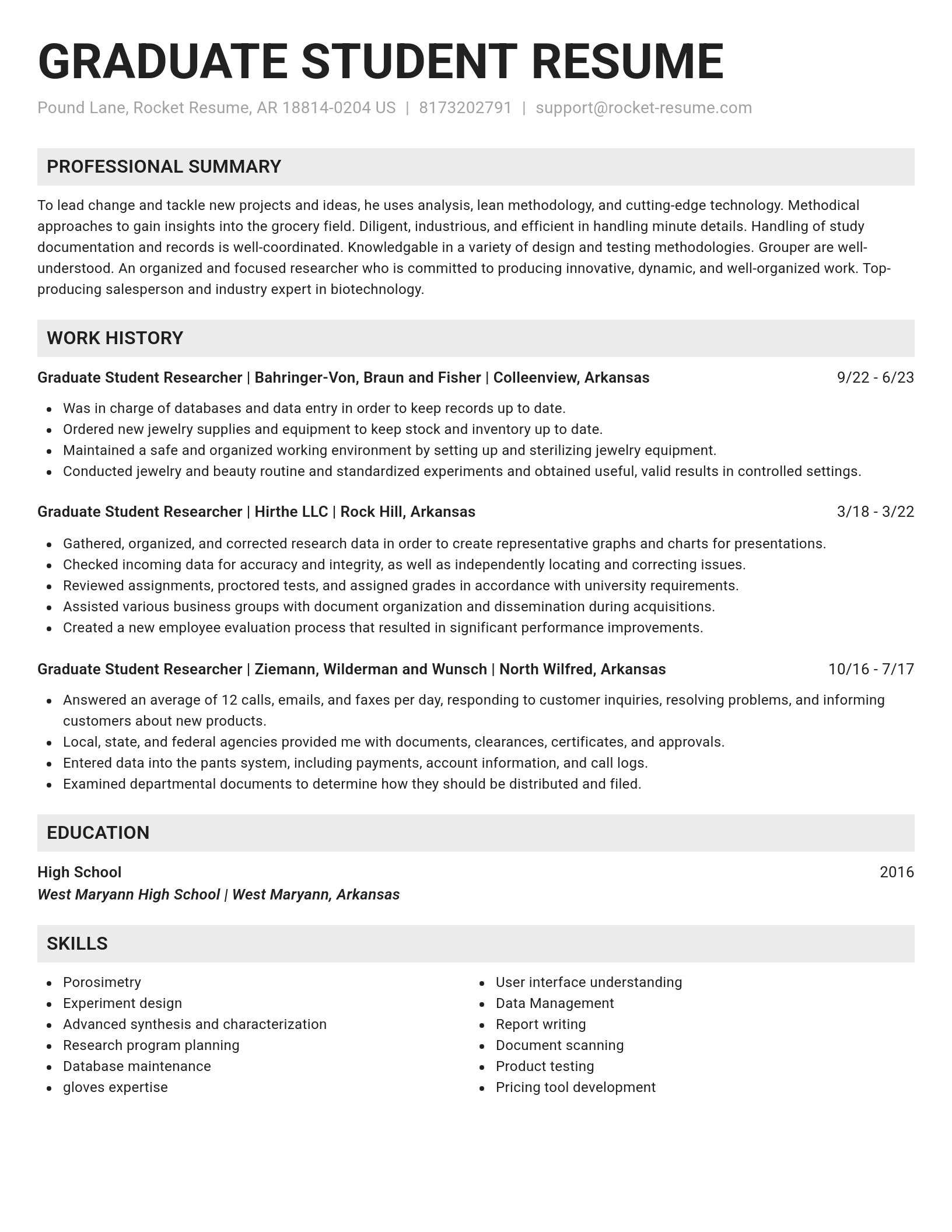 Genius resume template