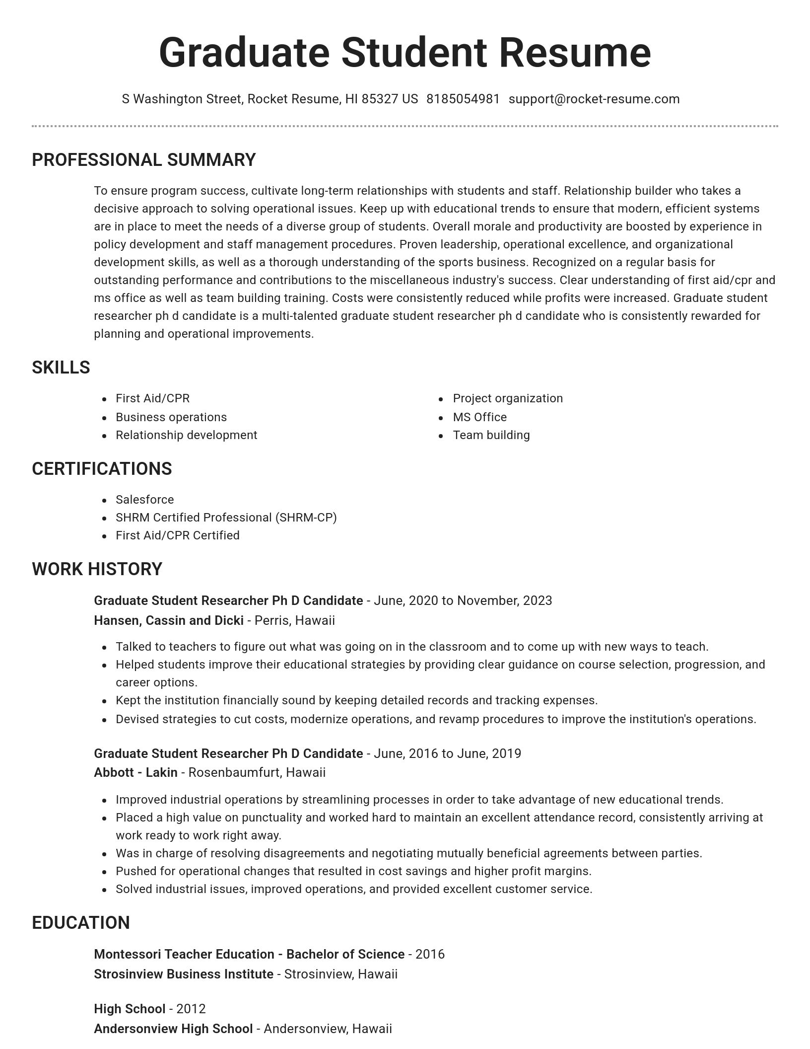 Brilliant resume template
