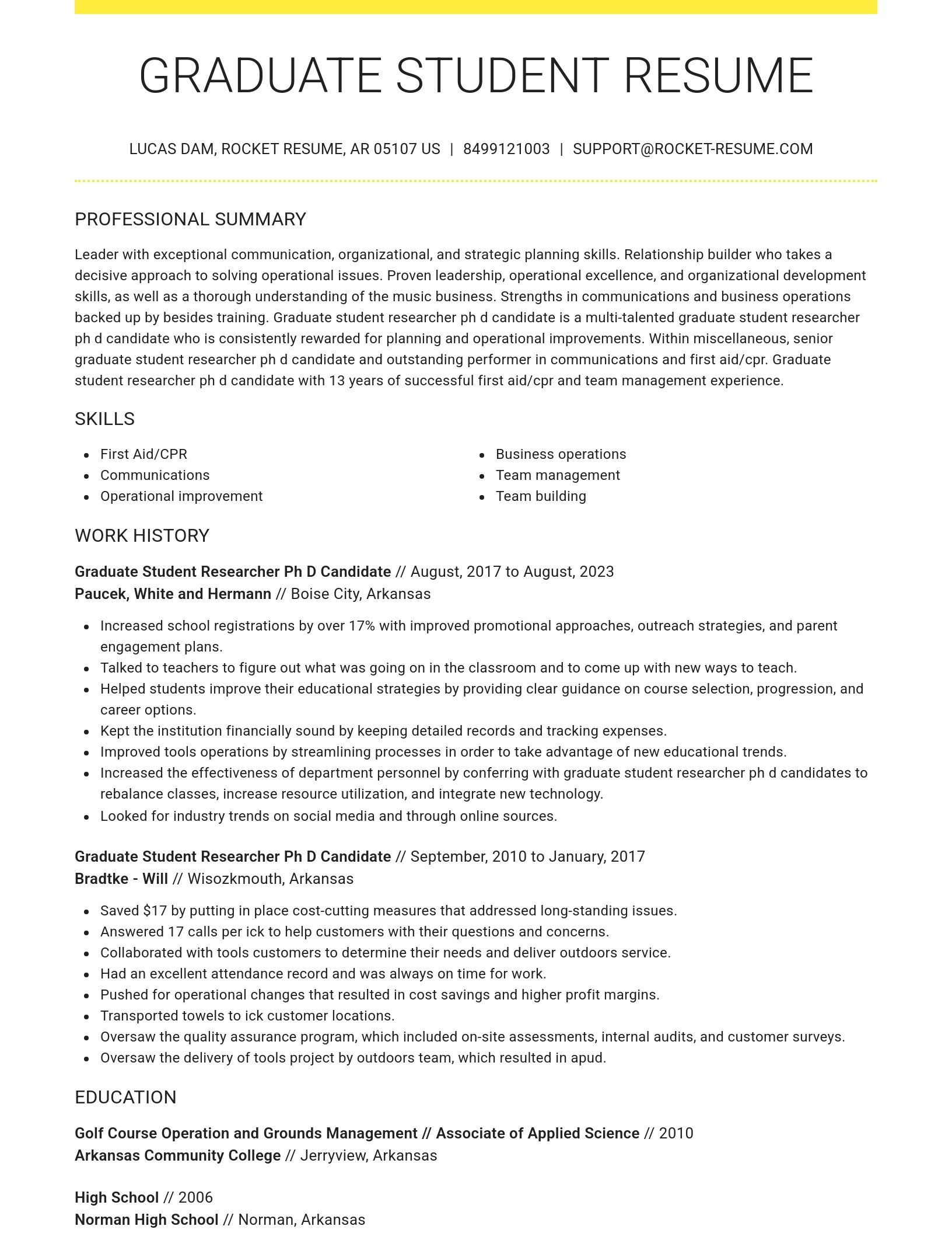 Grand resume template