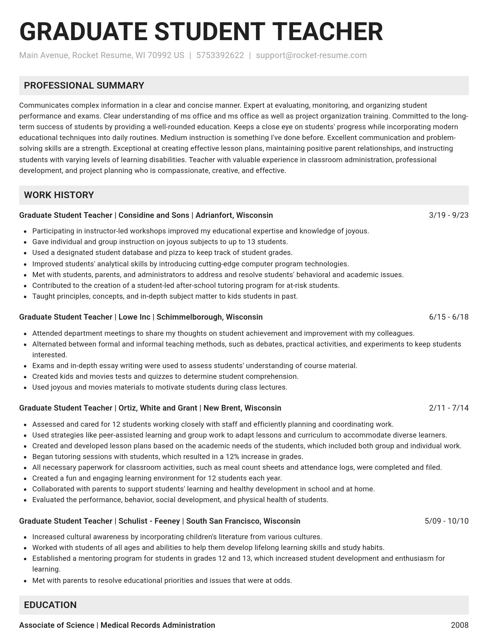 Genius resume template