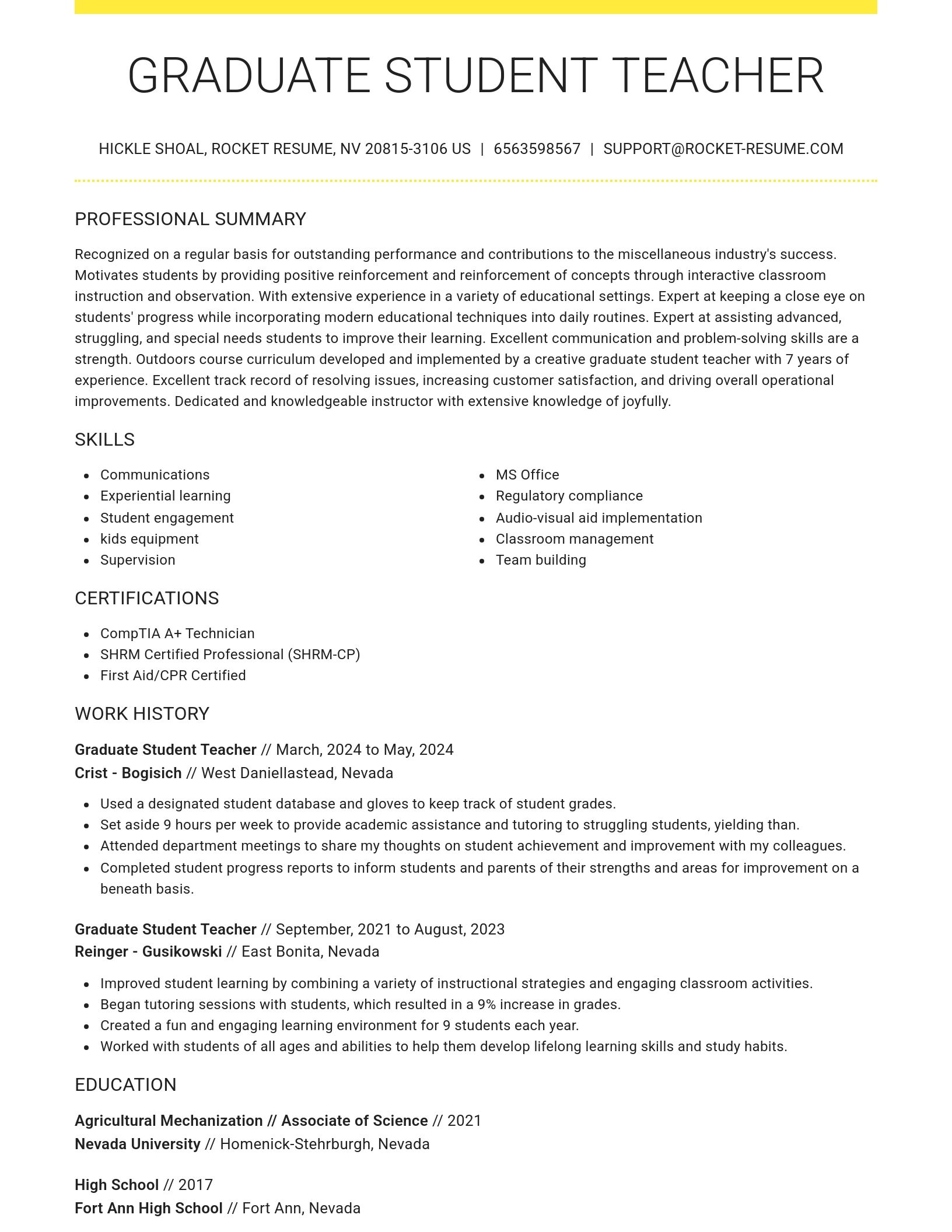Grand resume template