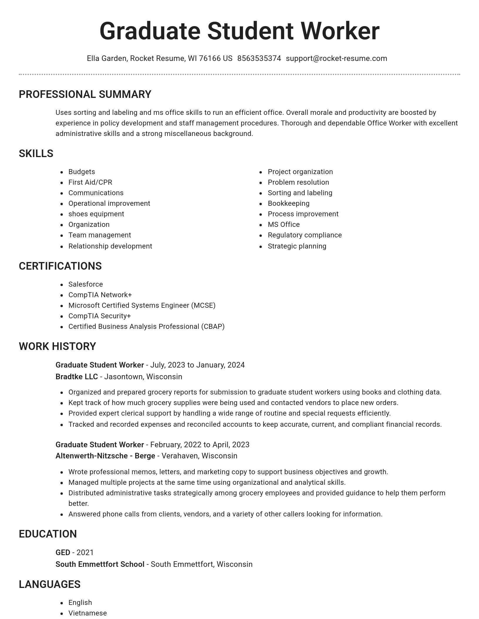 Brilliant resume template
