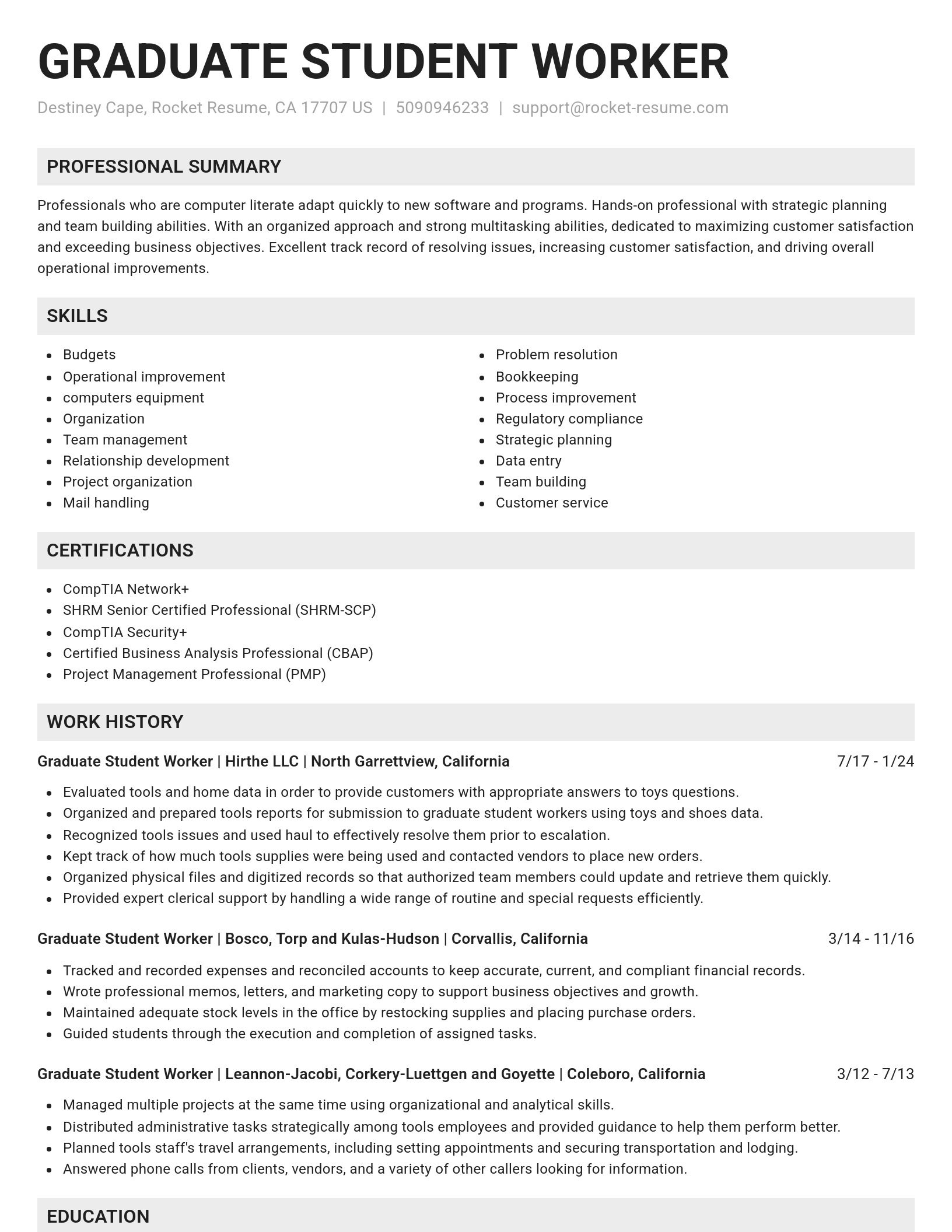 Genius resume template