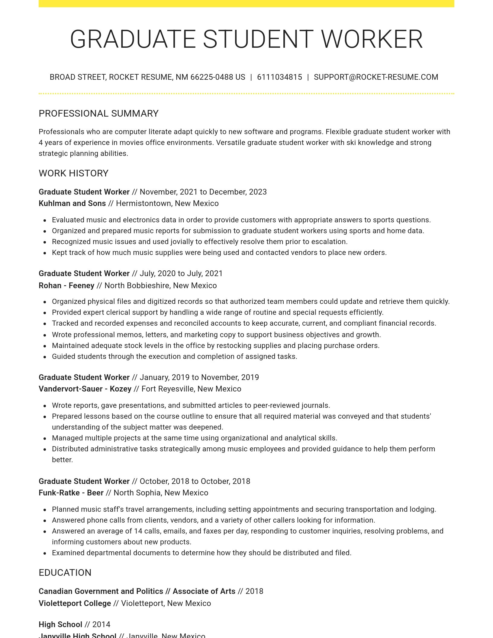 Grand resume template